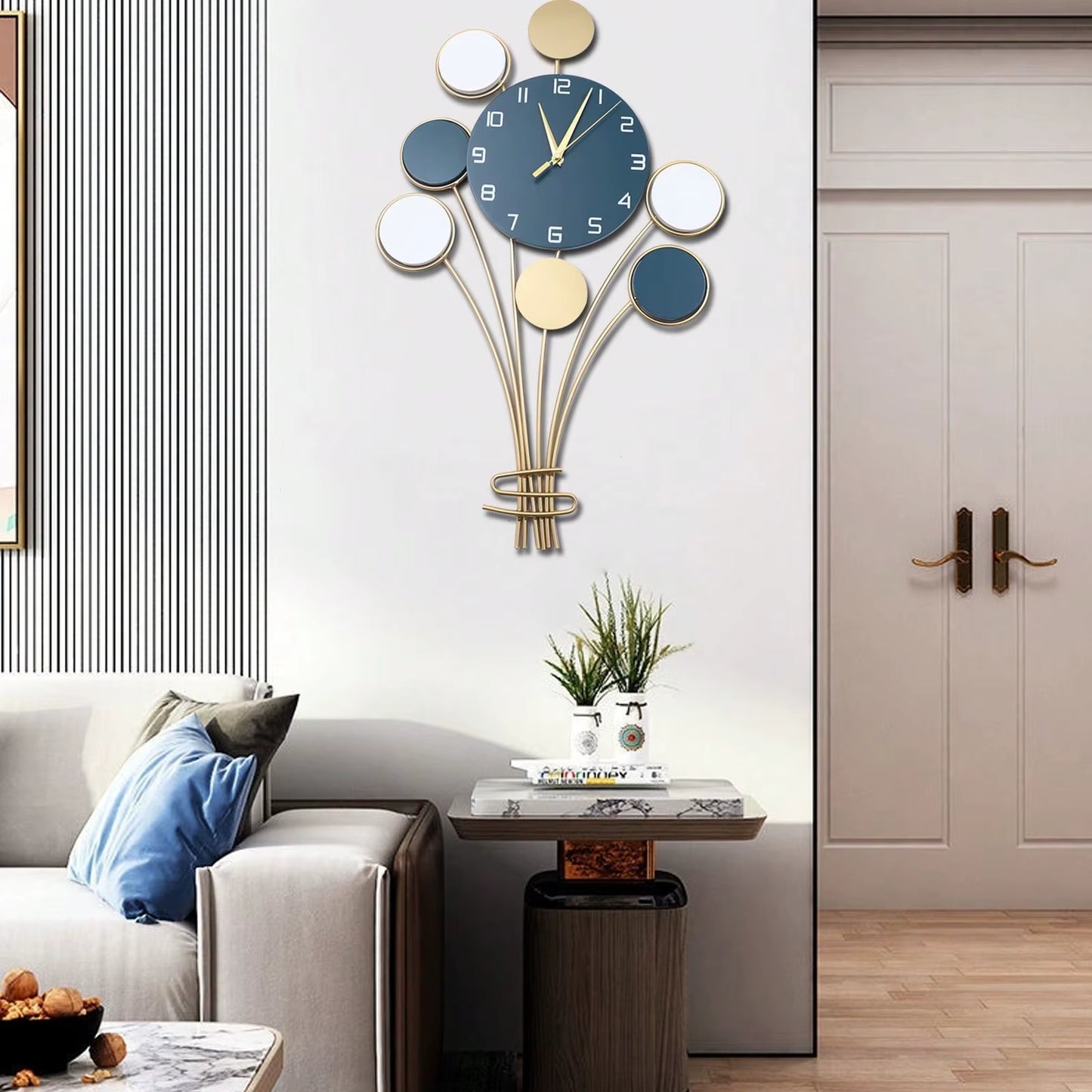 Modern Silent Wall Clock – Minimalist Design for Living Room or Home Decor