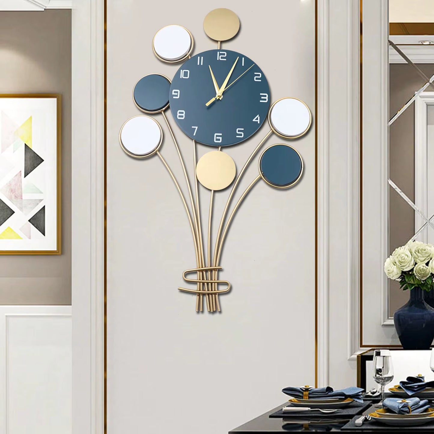 Modern Silent Wall Clock – Minimalist Design for Living Room or Home Decor