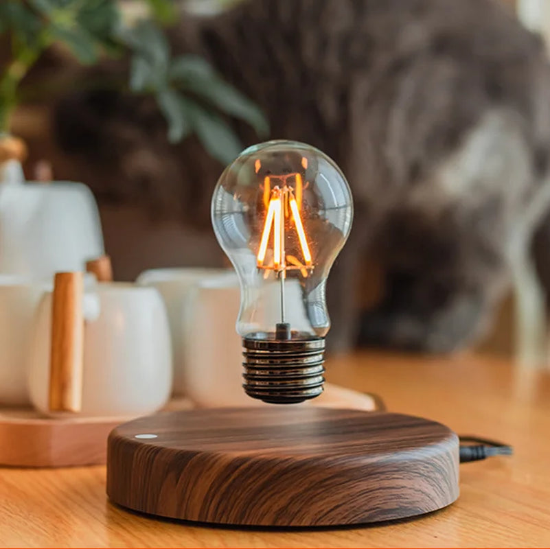 Magnetic Levitation Lamp – Floating Glass LED Bulb for Home & Office Desk Decoration, Novelty Table Night Light