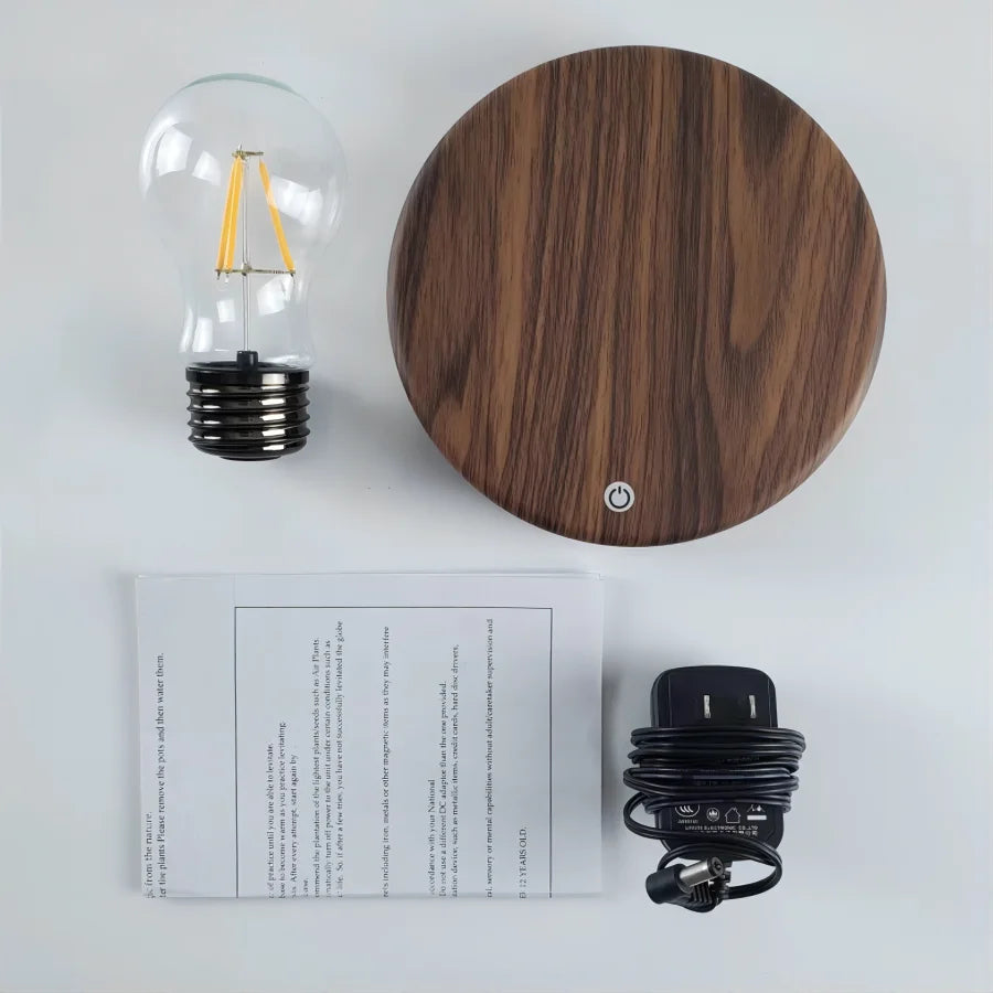 Magnetic Levitation Lamp – Floating Glass LED Bulb for Home & Office Desk Decoration, Novelty Table Night Light