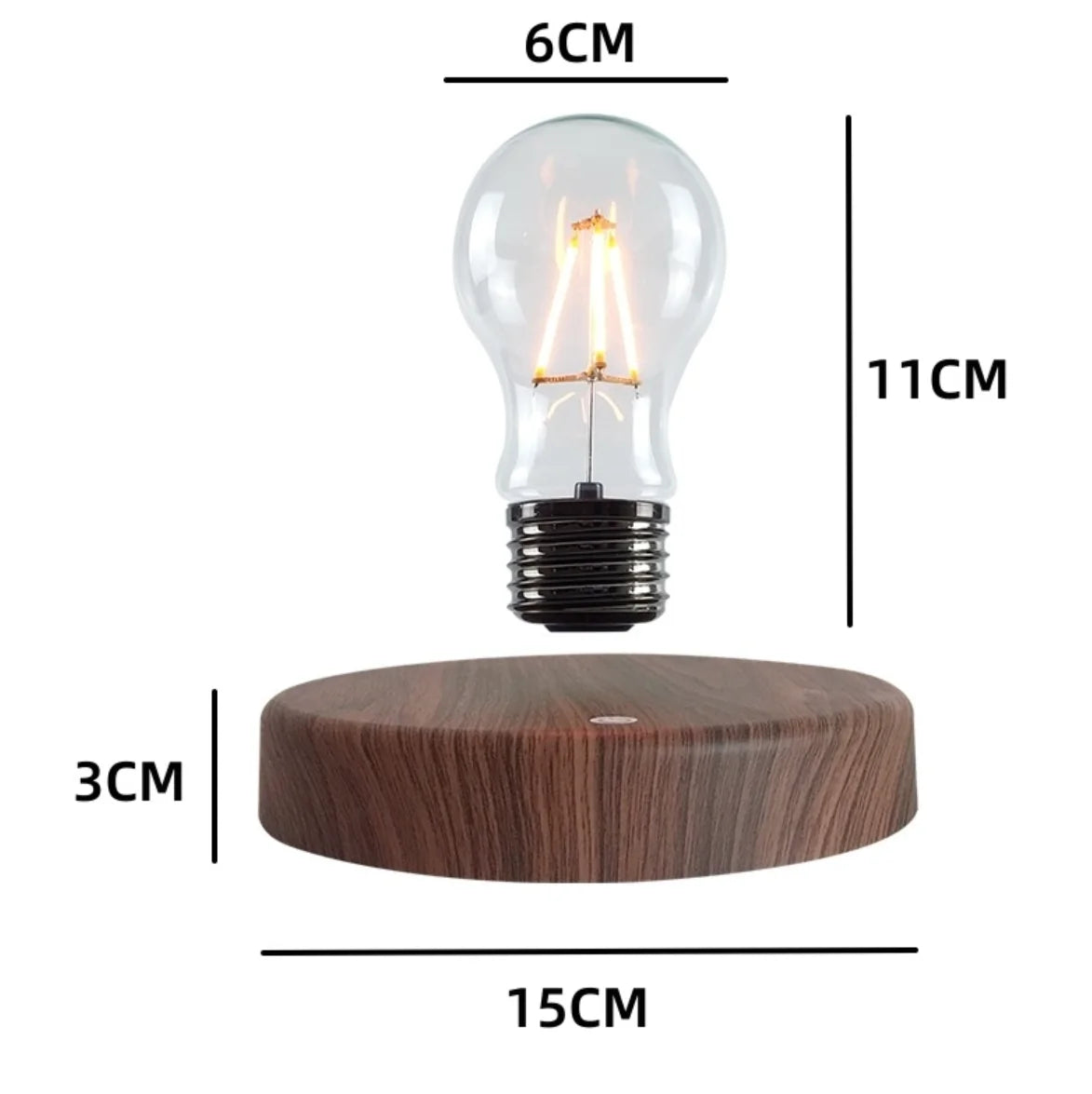 Magnetic Levitation Lamp – Floating Glass LED Bulb for Home & Office Desk Decoration, Novelty Table Night Light