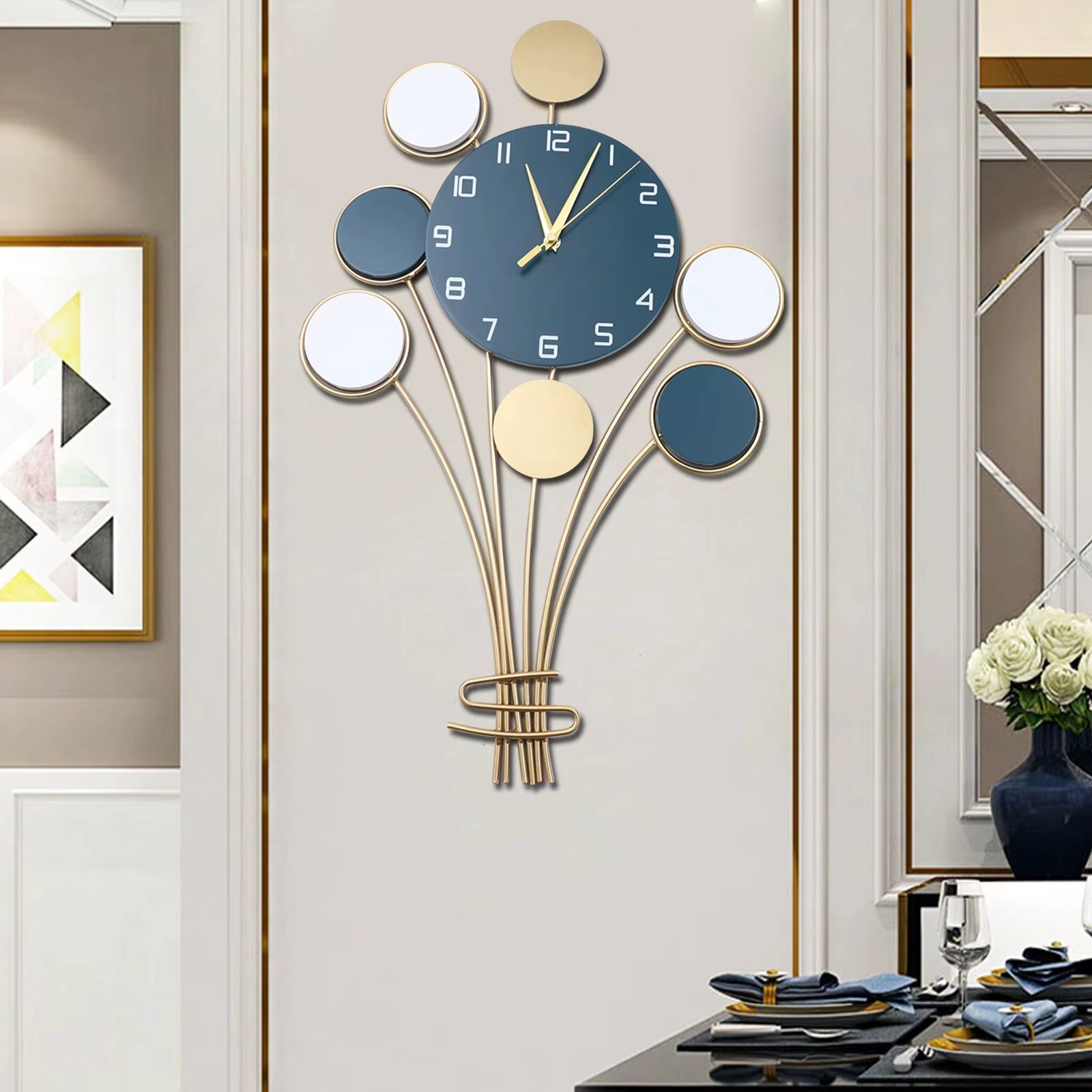 Modern Silent Wall Clock – Minimalist Design for Living Room or Home Decor